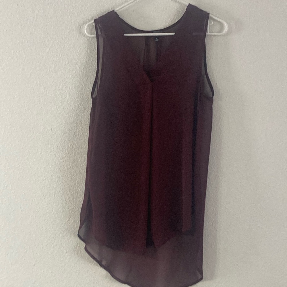 Women’s maroon blouse